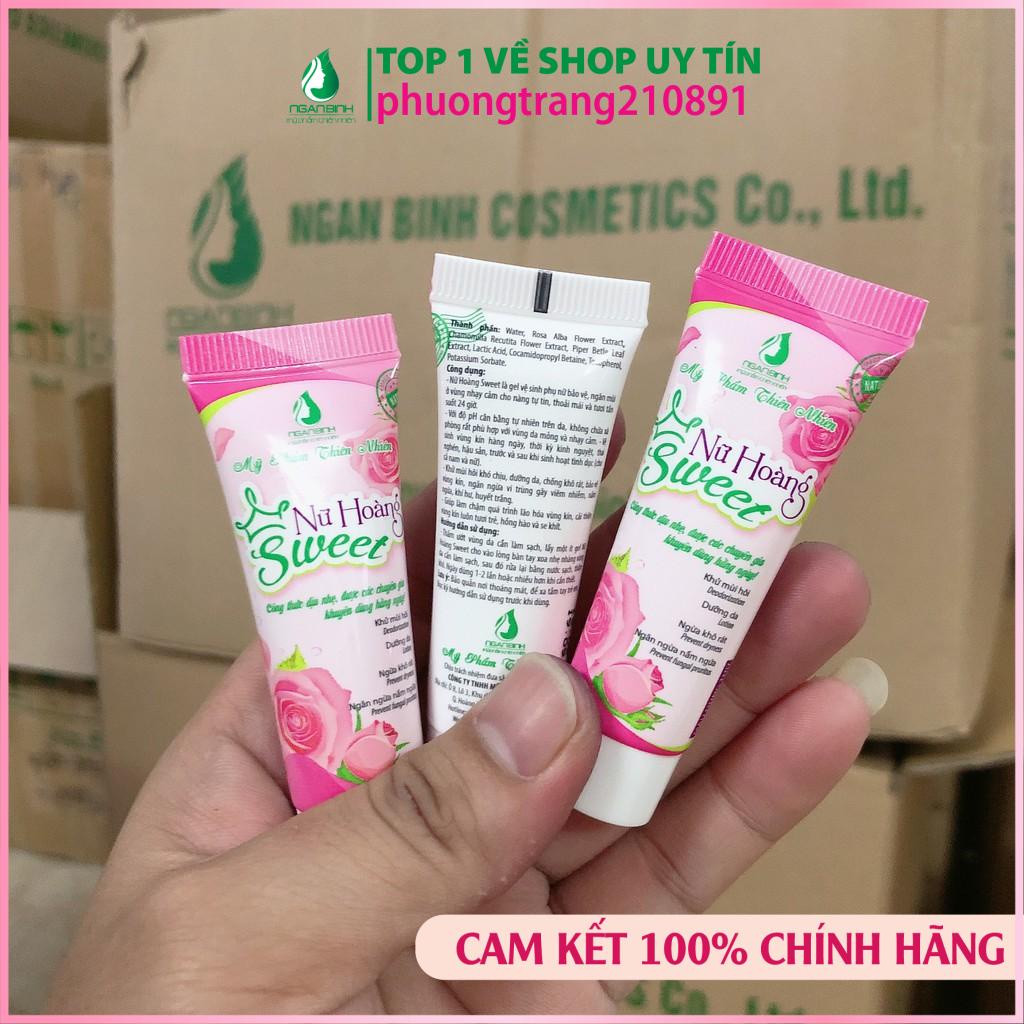 (Mẫu 10gr) Dung dịch vệ sinh Ngân Bình - Nữ hoàng Sweet giảm ngứa, làm hồng se khít, loại bỏ mùi hôi vùng kín