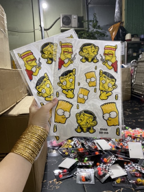 Tem Phản Quang Hoạt Hình MR Bin Siêu Hot