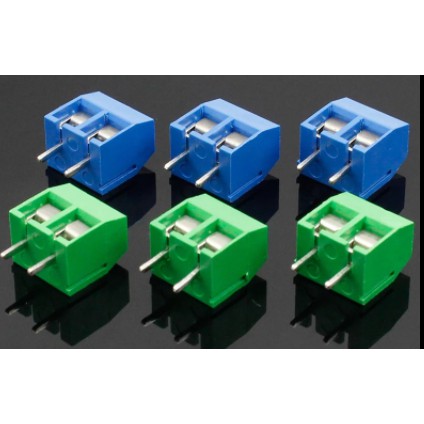 Đầu Nối Dây Điện, Domino  KF301 2p, KF301 3p Màu Xanh Dương/Xanh Lá