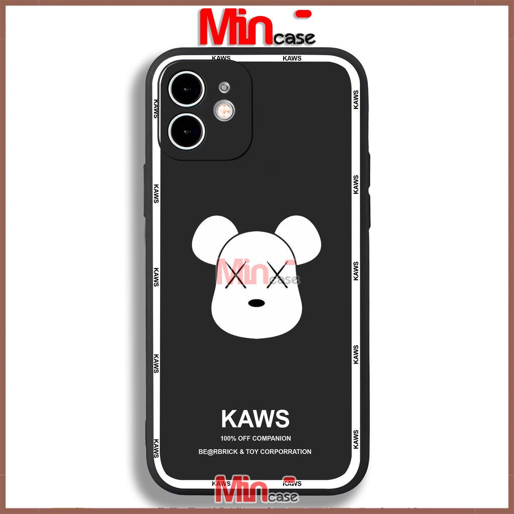 Ốp lưng iPhone Kaws cạnh viền vuông silicon mềm dẻo cho iphone 6/6s/7/8/X/XS/XR/11/12/13 Pro Plus Max cute dễ thương đẹp