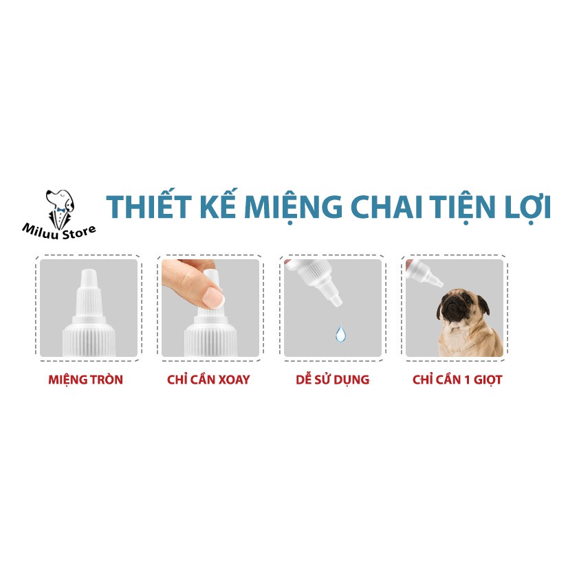 Nhỏ rửa mắt sát khuẩn chó mèo, rửa sạch sát khuẩn vết thương cho thú cưng