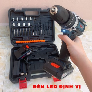 LOẠI TỐT - MÁY KHOAN PIN BẮT VÍT BOSCH 36V - 3 CHỨC NĂNG - ĐẦY ĐỦ ĐỒ NGHỀ - KHOAN TƯỜNG BẮN VÍT