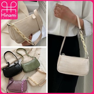 [New 2021]  Túi Xách Nữ Đẹp Xinh Đeo Chéo Vai, Túi Kẹp Nách Da Trắng Đen Mini Phong Cách Thời Trang Hàn Quốc Hinami