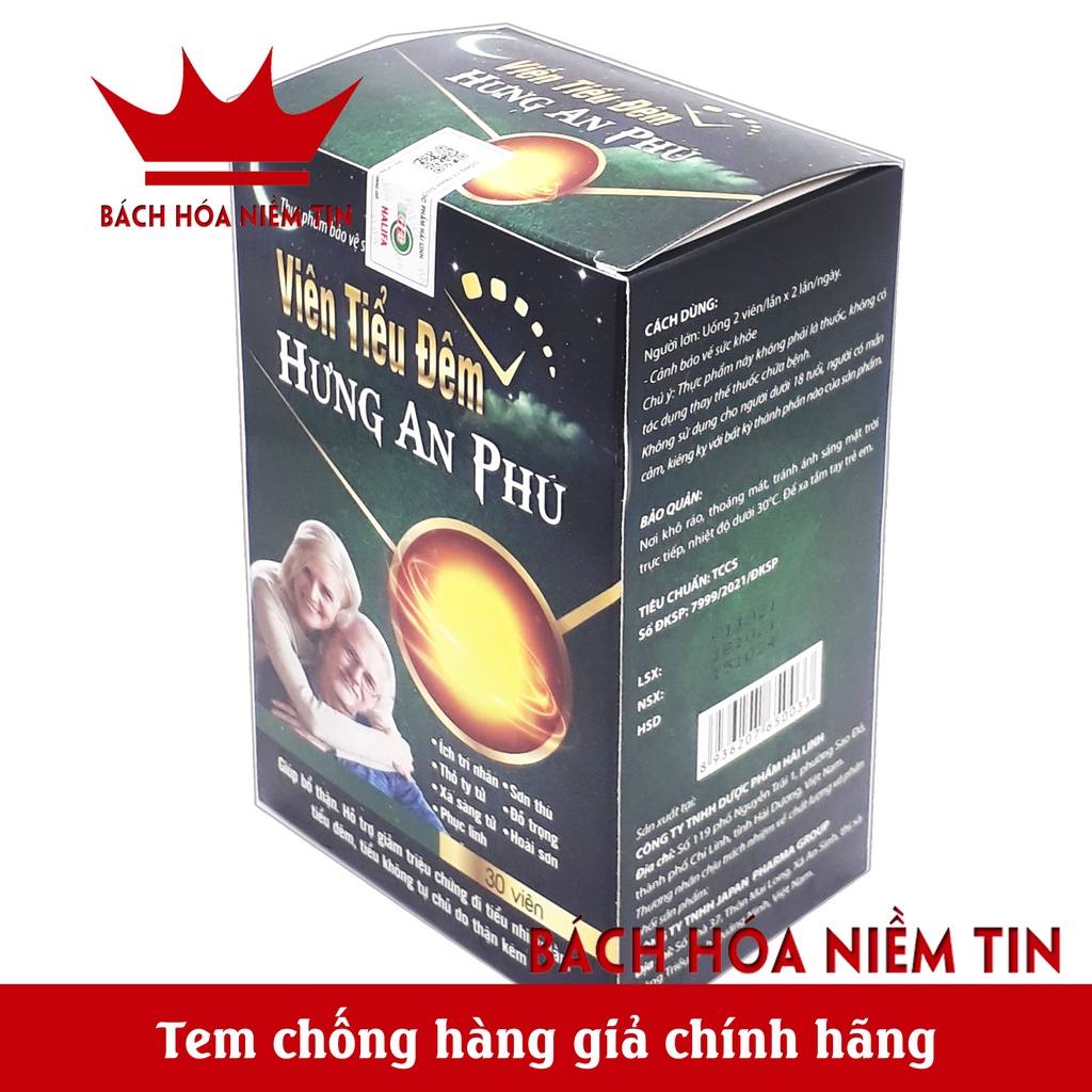 Viên uống giảm tiểu đêm - VIÊN TIỂU ĐÊM - HAP- thành phần thảo dược - giúp giảm tiểu rắt, tiểu nhiểu lần