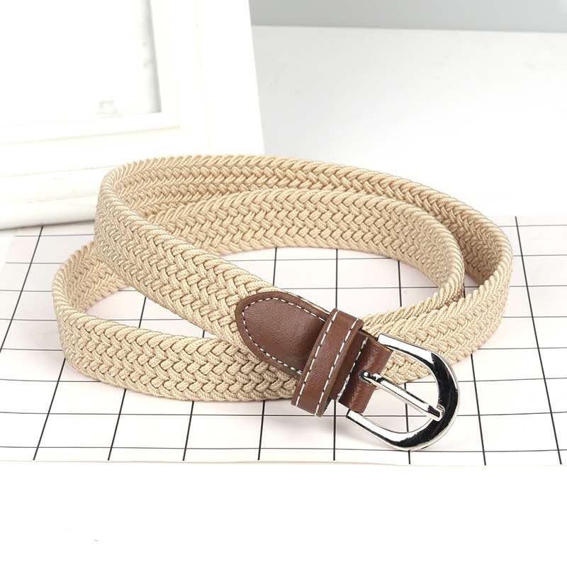 Thắt Lưng Vải Canvas Dệt Co Giãn Mỏng Phong Cách Hàn Quốc Dễ Phối Đồ Thời Trang Cho Nữ