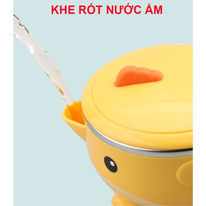 Bát Ăn Dặm Goryeo Baby Bát Ăn Dặm Cho Bé Có Nắp Đậy, Giữ Nhiệt, Chống Đổ - 450ml