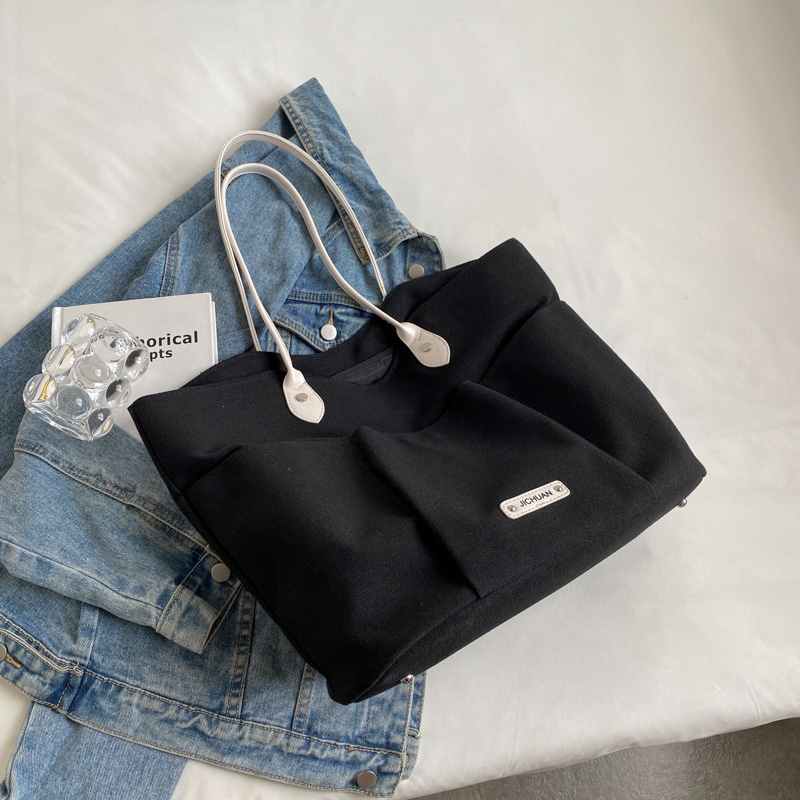 Túi đeo vai IELGY vải canvas cỡ lớn dễ phối đồ thời trang cho nữ