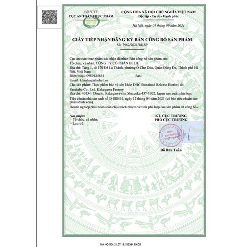 Viên uống DHC Sustained Release Biotin (Biotin DHC) 30 ngày - giúp da tóc móng khoẻ hơn