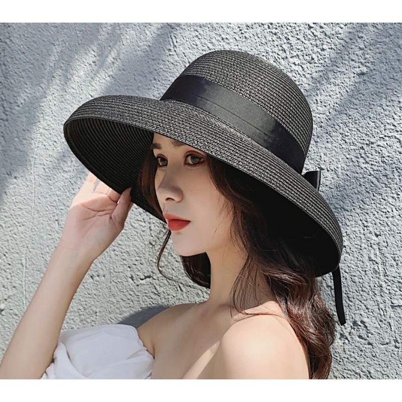 Nón rộng vành đi biển mùa hè chống nắng fedora Mũ rộng vành đẹp