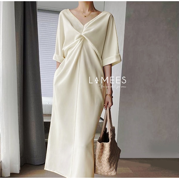 Mila Dress Váy lụa xoắn ngực cao cấp mặc được hai kiểu