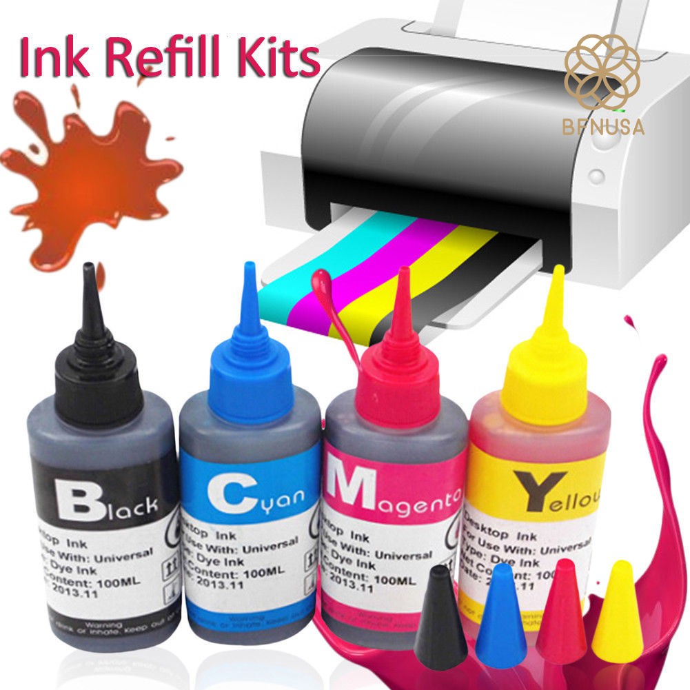 Bfnusa 100ml Quick-Dry Bulk Ink Refill Replacement for HP 1050 1000 Printer Cartridge