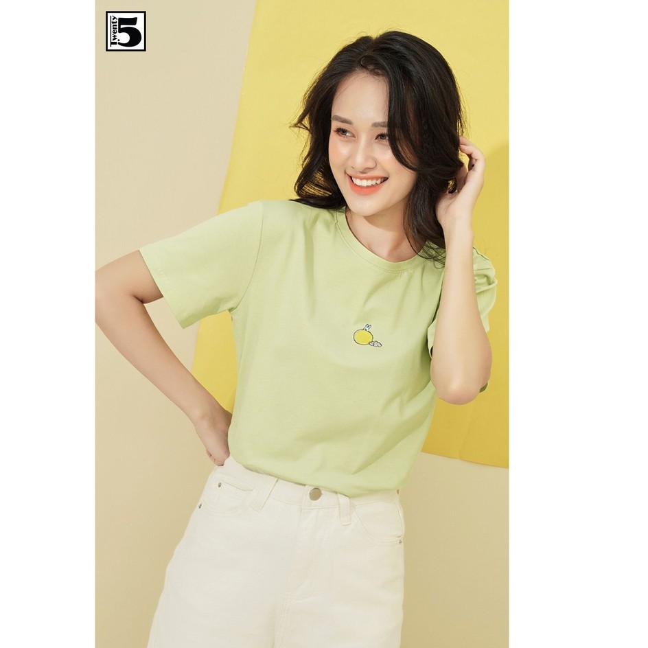 Áo thun nữ tay ngắn, thêu hình Twentyfive 3747