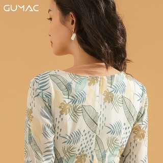 Đầm hoa cổ thuyền DA741 GUMAC