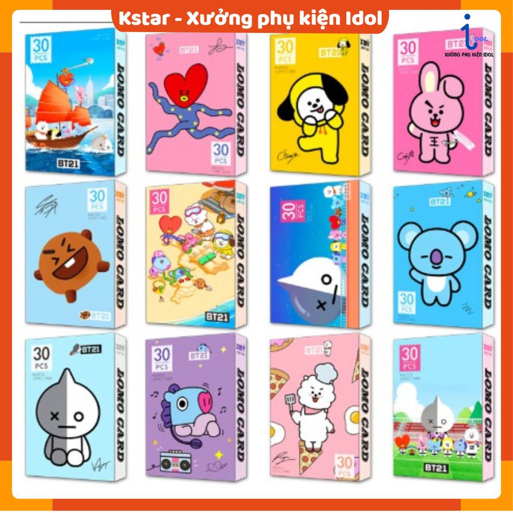 Lomo card ảnh in hình nhân vật Bangtan