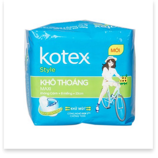 [Mã giảm mỹ phẩm chính hãng] Băng Vệ Sinh Kotex Style Maxi Ban Đêm Có Cánh 4 Miếng 28cmx4