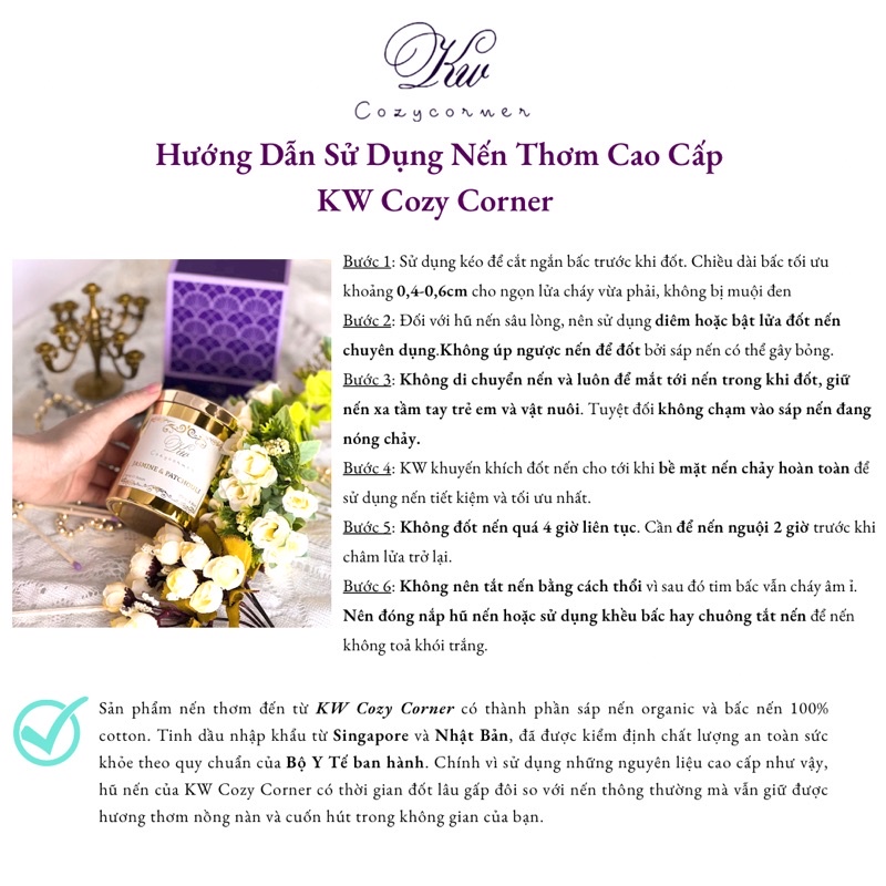 Nến thơm cao cấp KW Cozy Corner Orchid & Black Tea