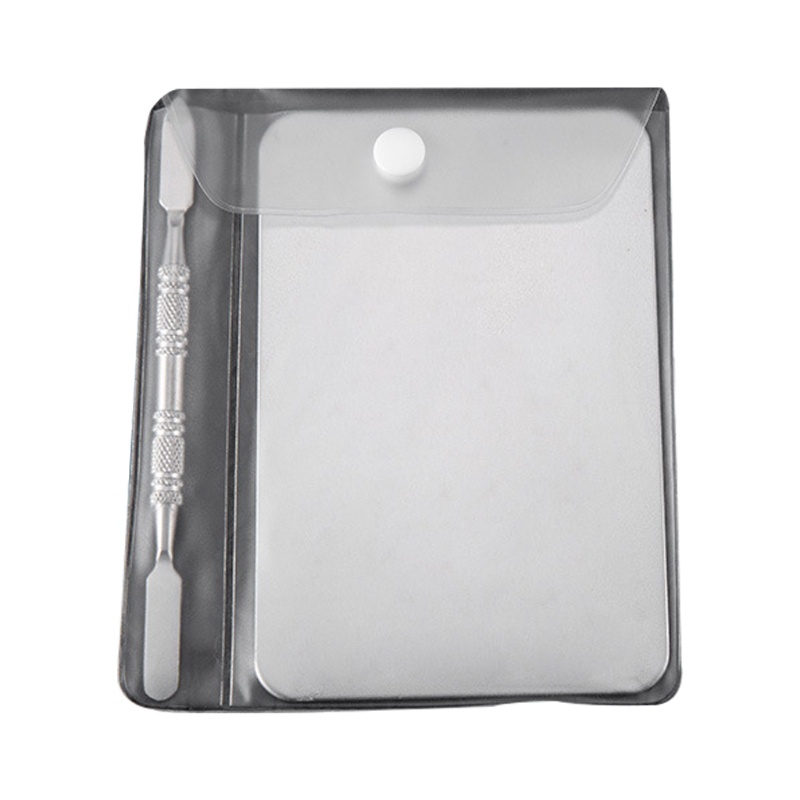 Đĩa Trộn Màu Nước Trang Điểm Móng Nghệ Thuật Chuyên Nghiệp Kèm Thanh Inox