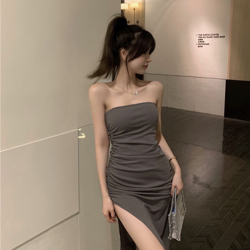 One Đầm Cúp Ngực Ôm Dáng Xẻ Tà Thời Trang Quyến Rũ Cho Nữ 2.24