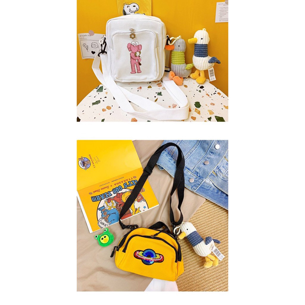 <24h delivery>W&G strange Ins creativity hang maiden super soft wool bag hang fashionable Cute Toy Pet Plush Duck Toy