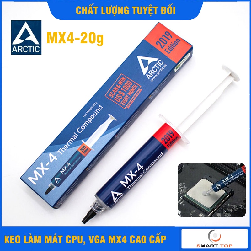 ⚡️Freeship⚡️Keo tản nhiệt Arctic MX4 - 20g 8g 4g Thermal Compound, hỗ trợ làm mát tản nhiệt Máy tính, laptop Cao cấp