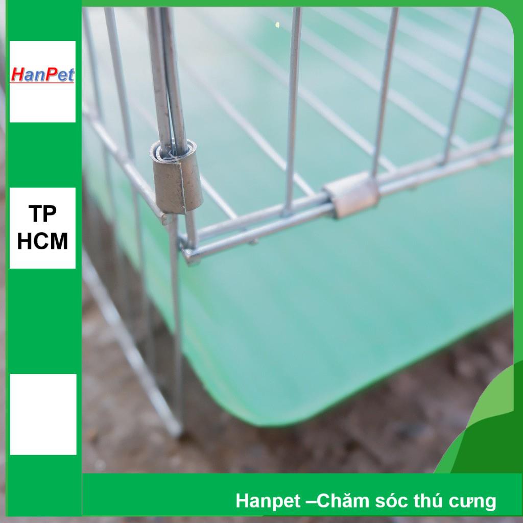 Lồng chim cảnh lắp ghép ( 50x50x50cm) - Lồng thú cưng sơn tĩnh điện màu trắng + tặng máng ăn, máng uống, khay - hanpet