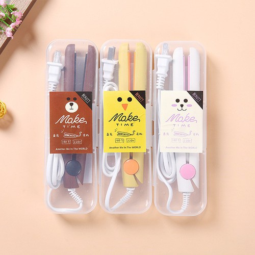 [Làm Đẹp Không Khó] Máy Duỗi Tóc Mini - Máy Bấm Tóc Mini Du Lịch Tặng Hộp Đựng Cao Cấp 20W