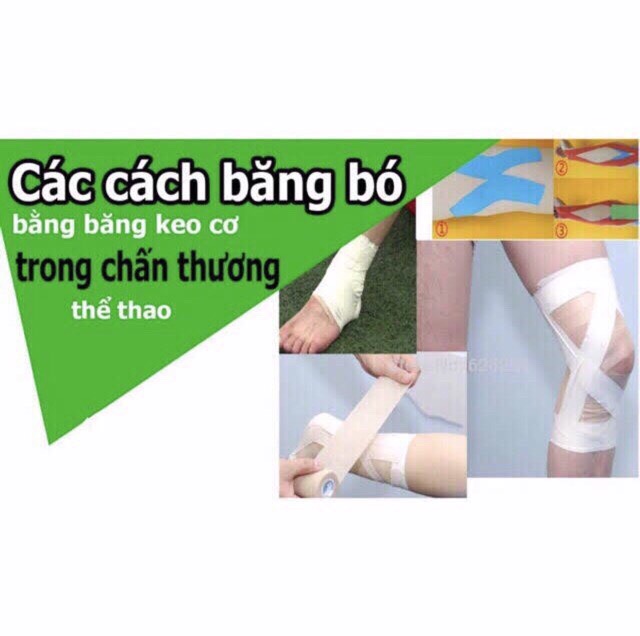 Băng keo dán cơ, chống chấn thương ( Bản 5cm Đủ màu )