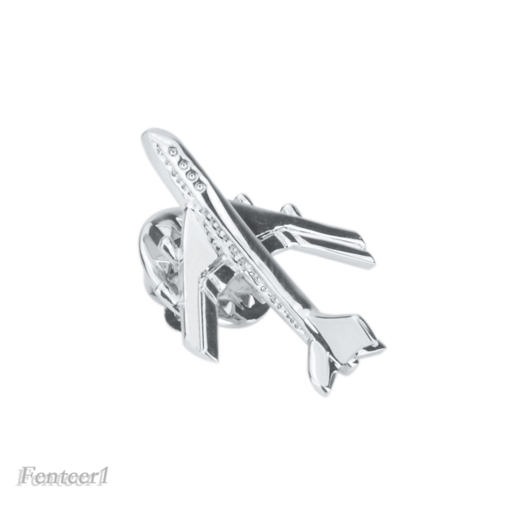 [Fenteer1] Ghim Cài Áo Hình Máy Bay Phản Lực Bằng Đồng Mạ Bạc