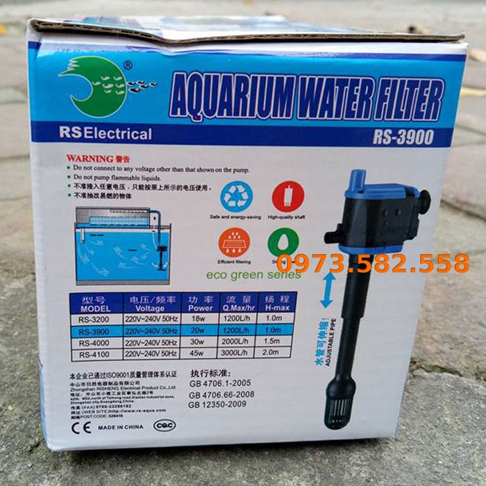 Máy bơm bể cá, hồ cá 20w Rs 3900