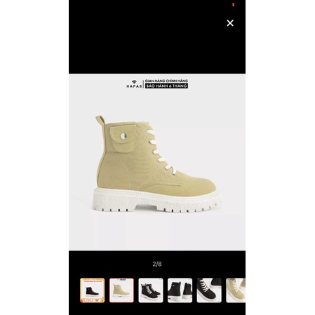 Boot nữ da vải đế răng 3p HAPAS