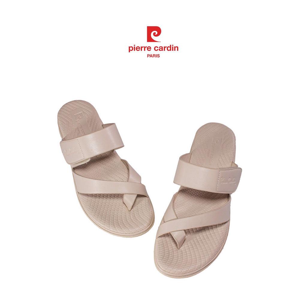 [Voucher 15%] Dép nữ da cao cấp, đế cao 2cm, thiết kế mang êm chân, chống trượt Pierre Cardin - PCWFWSH 226
