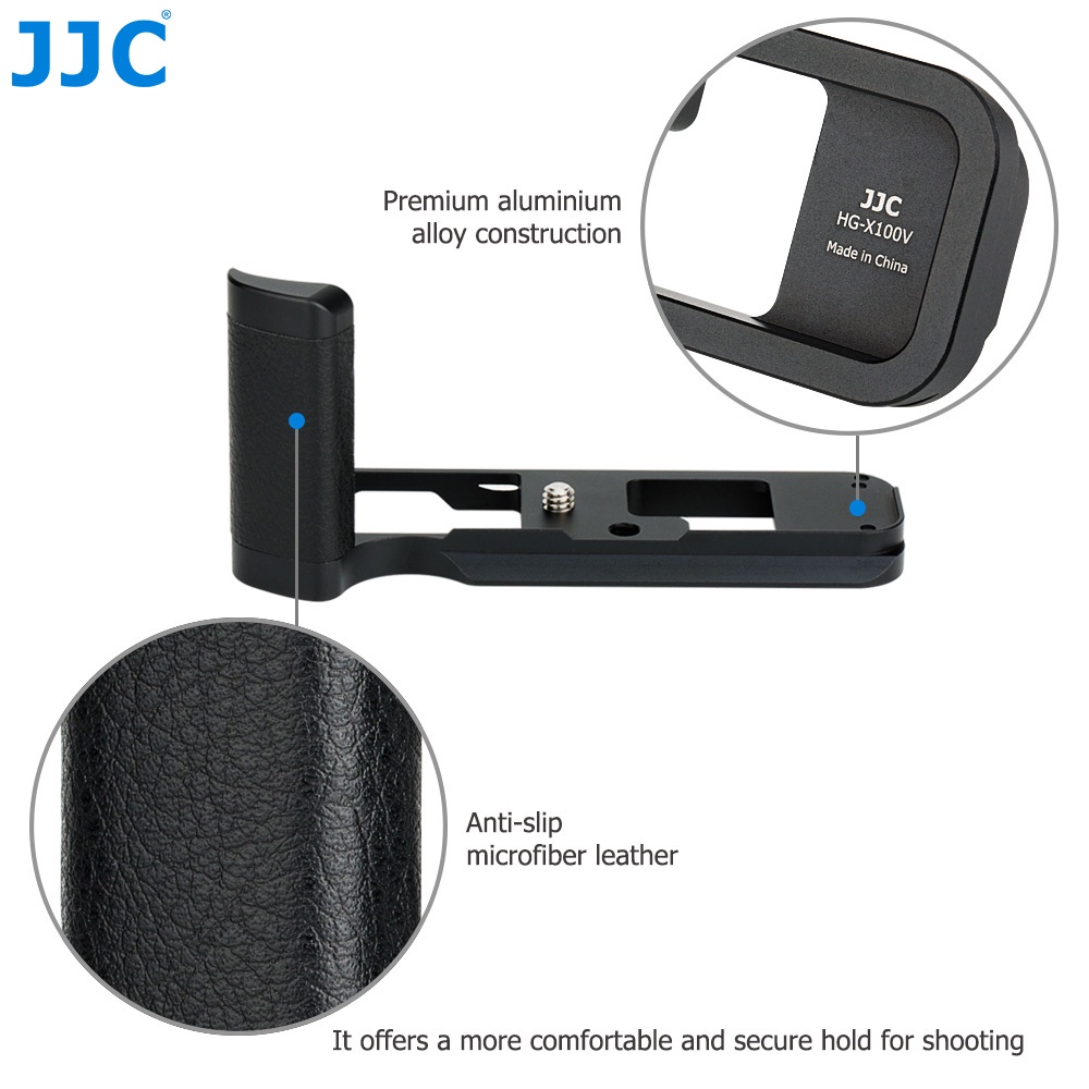 JJC HG-X100V Tay cầm máy ảnh chất liệu kim loại chuyên dụng cho Fuji Fujifilm X100V X100F