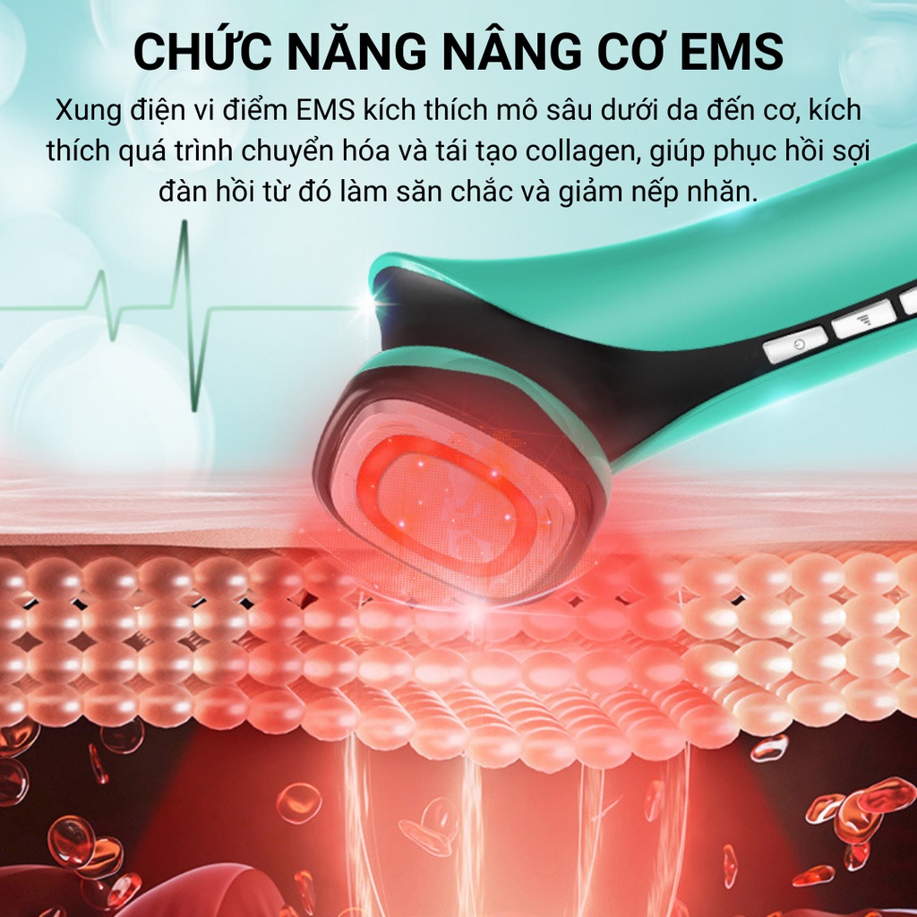 Máy Đẩy Tinh Chất Nóng Lạnh ION D829, Máy Điện Di Tinh Chất Massage Mặt Công Nghệ ION Thế Hệ Mới 2022