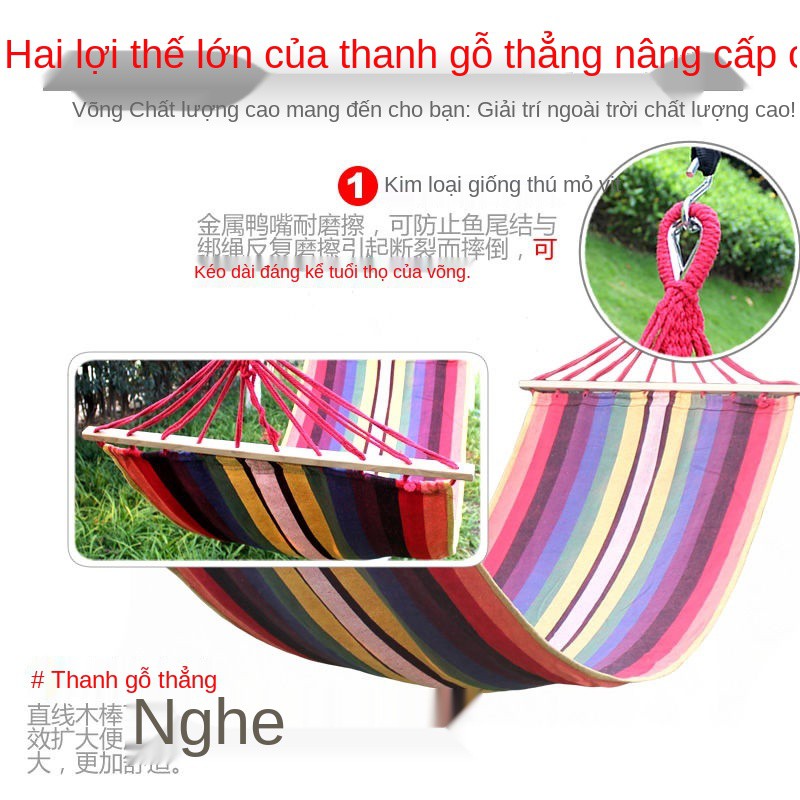 Ghế treo võng chống lật ngoài trời đơn đôi trong nhà người lớn trẻ em ký túc xá đại học xích đu