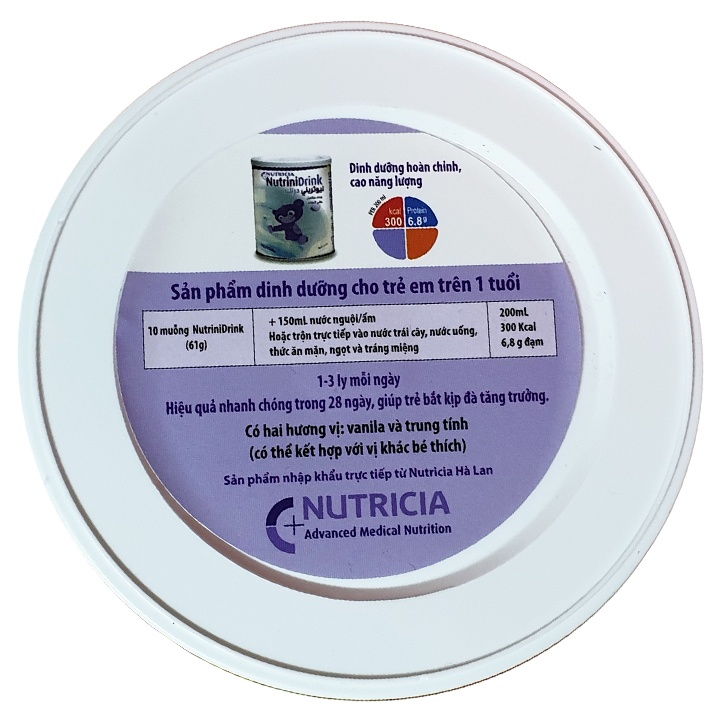 Sữa Bột NutriniDrink Vị Vani Và Trung Tính Hộp 400gr