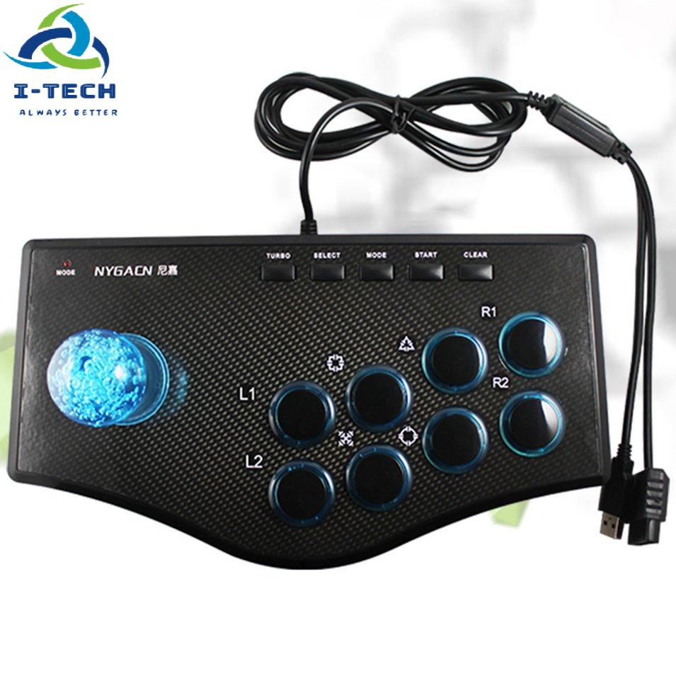 ⚡Promotion⚡Wired game controllers arcade game rocker Gamepad for ps2 computer TV projector Android Mobile Phones