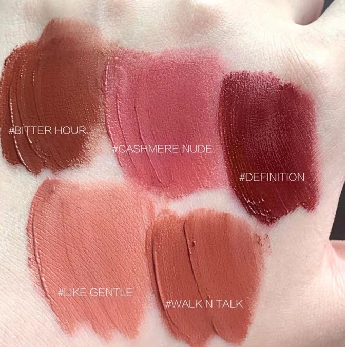 Son Kem Lì 3CE Velvet Lip Tint - Mẫu 2021- bitter hour - Walk N Talk -Cashmere Nude-Definition-Like Gentle