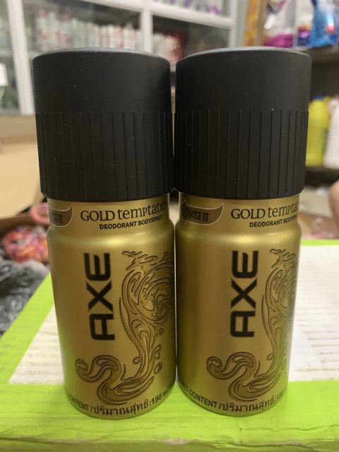 Xịt khử mùi AXE Gold Temptation hương Ngọt ngào chai 150ml(mầu vàng)