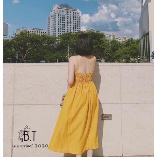 Váy đũi xước chun ngực - Đầm xuông - maxy dáng dài