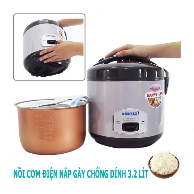 Nồi cơm điện Asanzo 3.2 lít - RC30AB