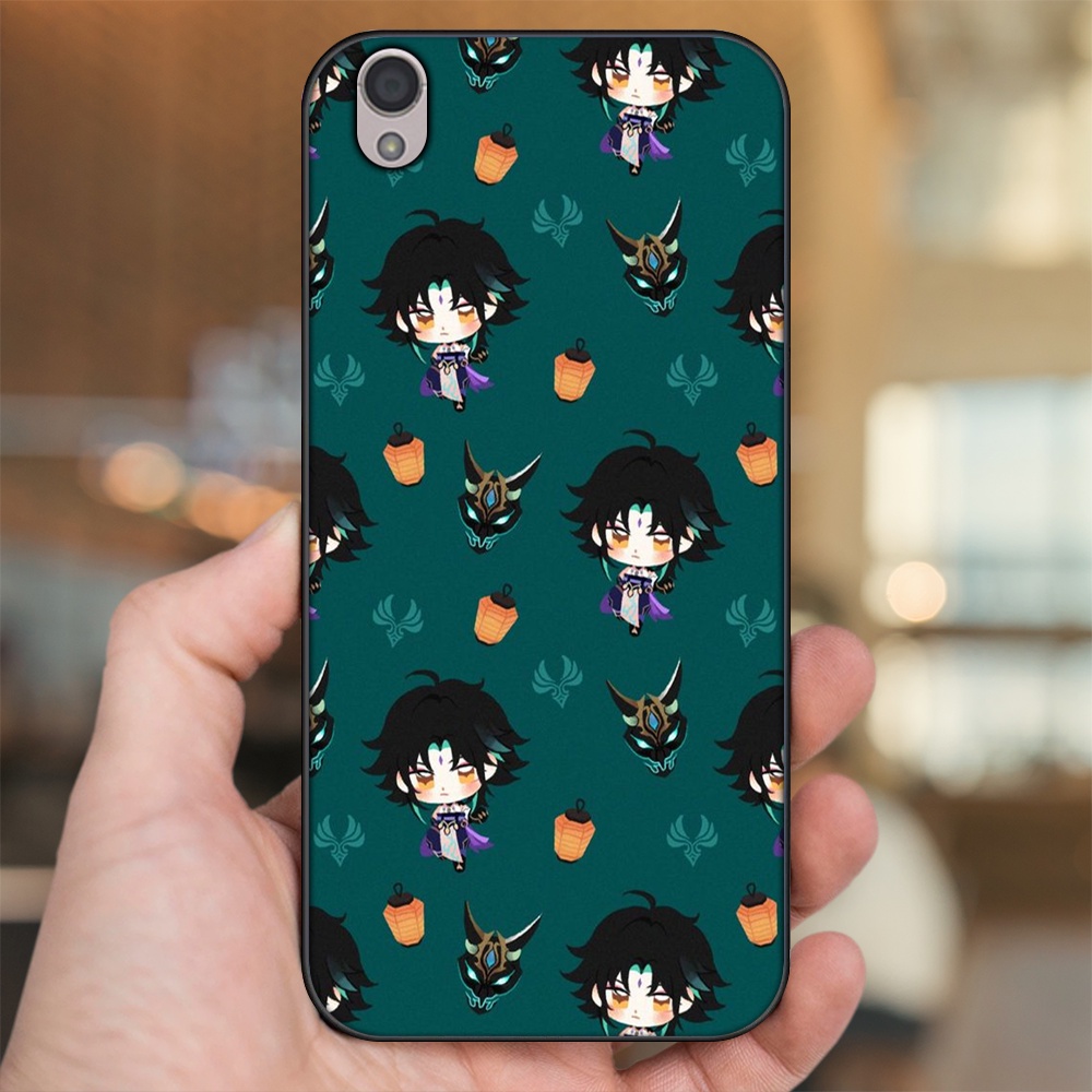 Ốp lưng Oppo A37 Neo 9, F1 Plus viền đen in hình Xiao Genshin Impact