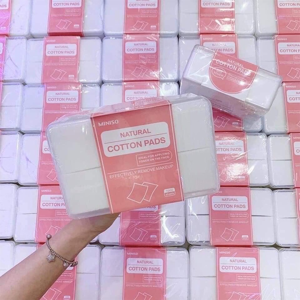 Bông Tẩy Trang Miniso Natural Cotton Pads 1000 Miếng