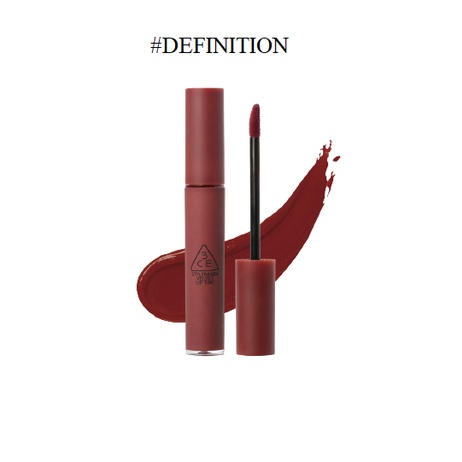 Son kem 3CE velvet lip tint #Definition gam đỏ trầm
