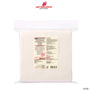 Bông tẩy trang Muji Cotton Ecru hữu cơ 189 miếng