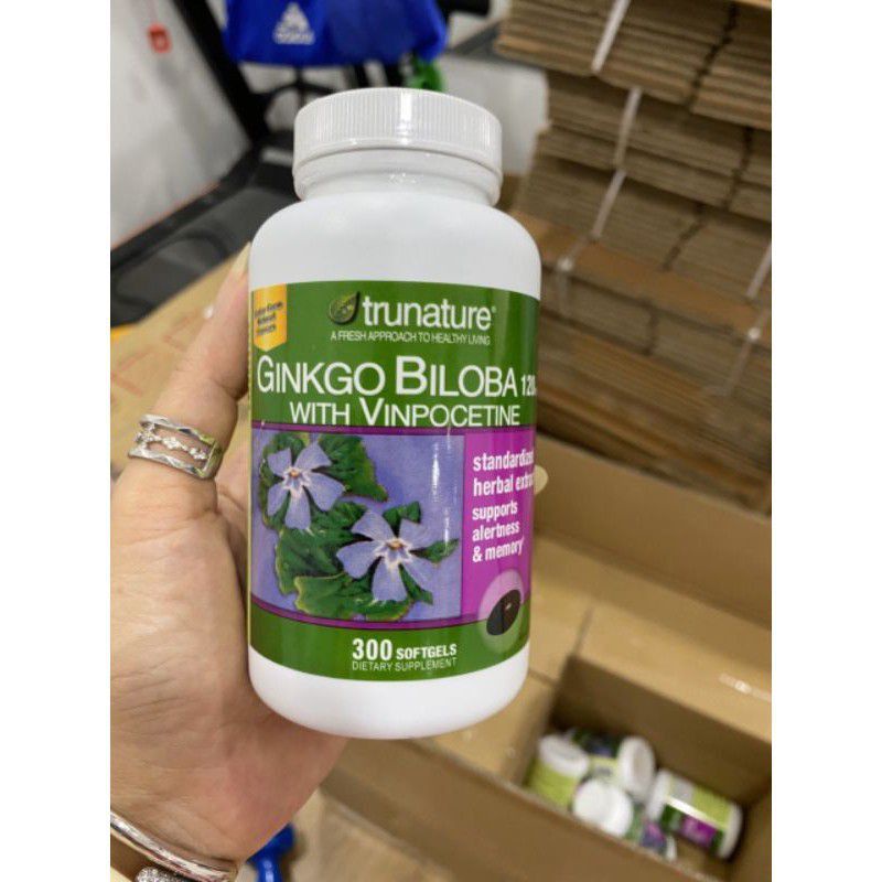 Viên uống bổ não Trunature Ginkgo Biloba 120mg 300 viên và 340 viên