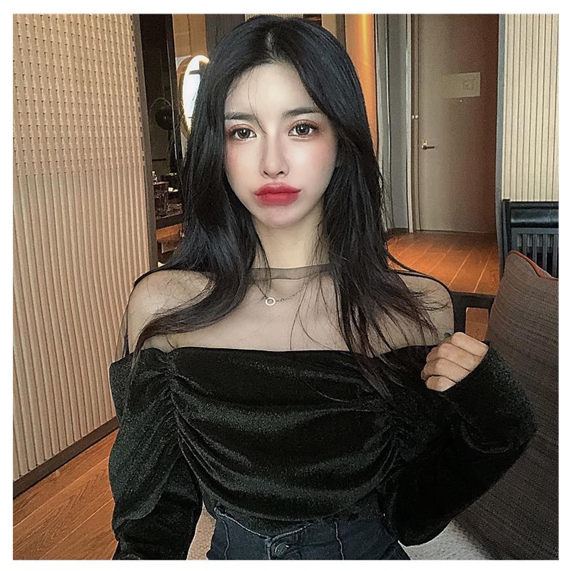 Áo Thun COZOK Lưới Trễ Vai Quyến Rũ Thời Trang Cho Nữ