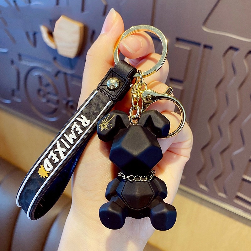 Móc Khoá Ô tô/Xe máy Thỏ Đeo Dây Sang Trọng A18, Móc Chìa Khoá Balo/Xe/Túi Thỏ Cá Tính