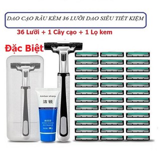 [KM đặc biệt] Dao cạo râu - Kèm 1 lọ kem , 36 lưỡi dao