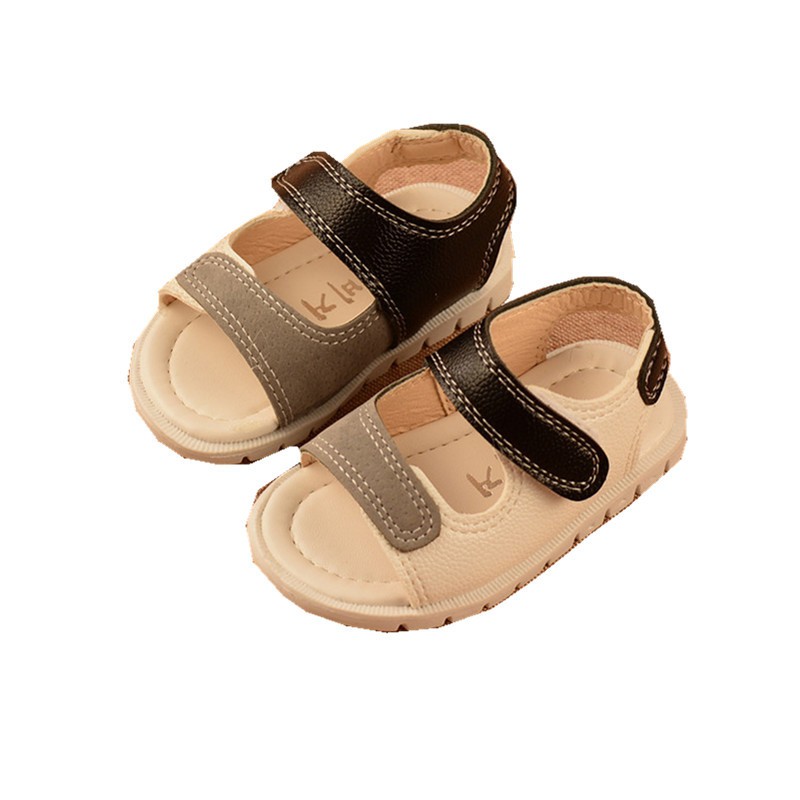 Giày sandal kẻ sọc có đèn LED thời trang cho bé