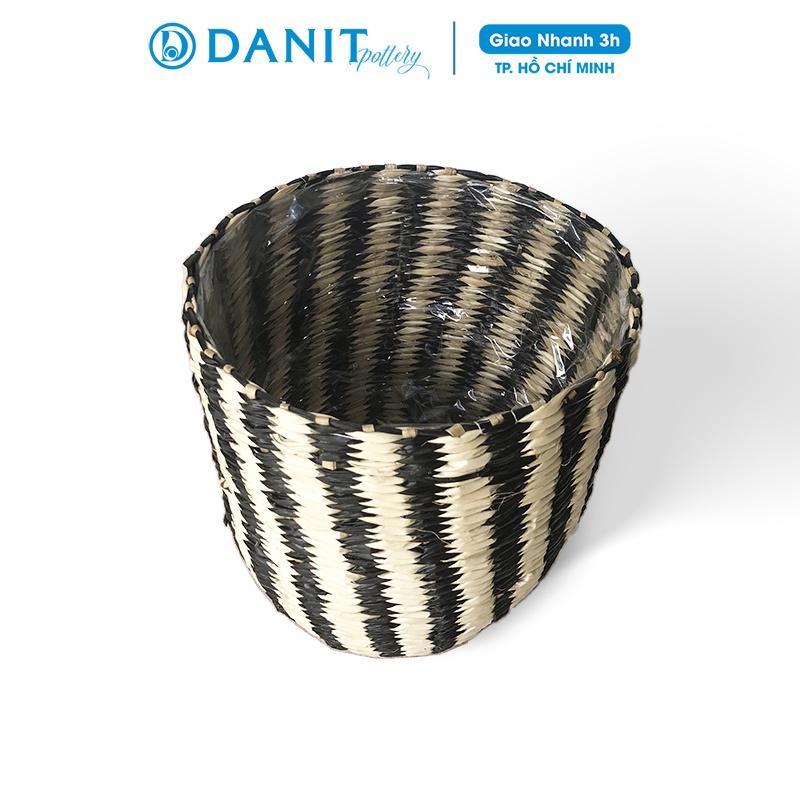 Giỏ cói trồng cây | Giỏ đựng đồ | Giỏ đựng mỹ phẩm  Danit Pottery